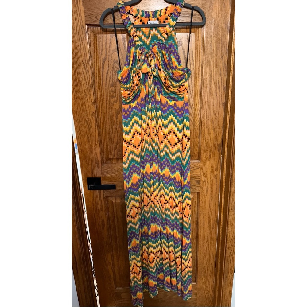 Calvin Klein Multicolor Zigzag Maxi Dress
